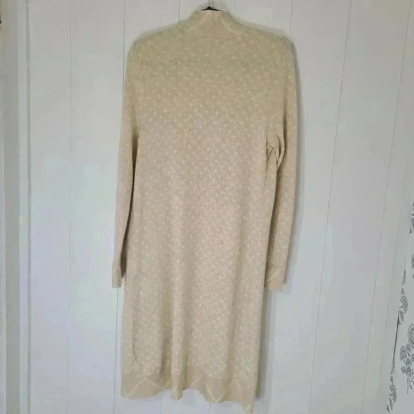 J. McLaughlin Rosalind Cardigan Tan Long Open Size Large - Picture 7 of 9